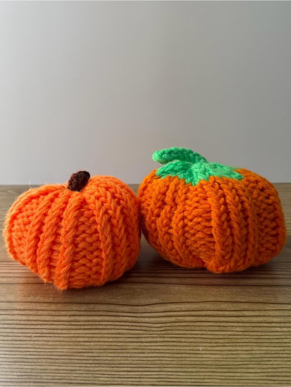 Vintage Handmade Orange Crocheted Halloween Fall Pumpkin Stuffed Soft Decoration